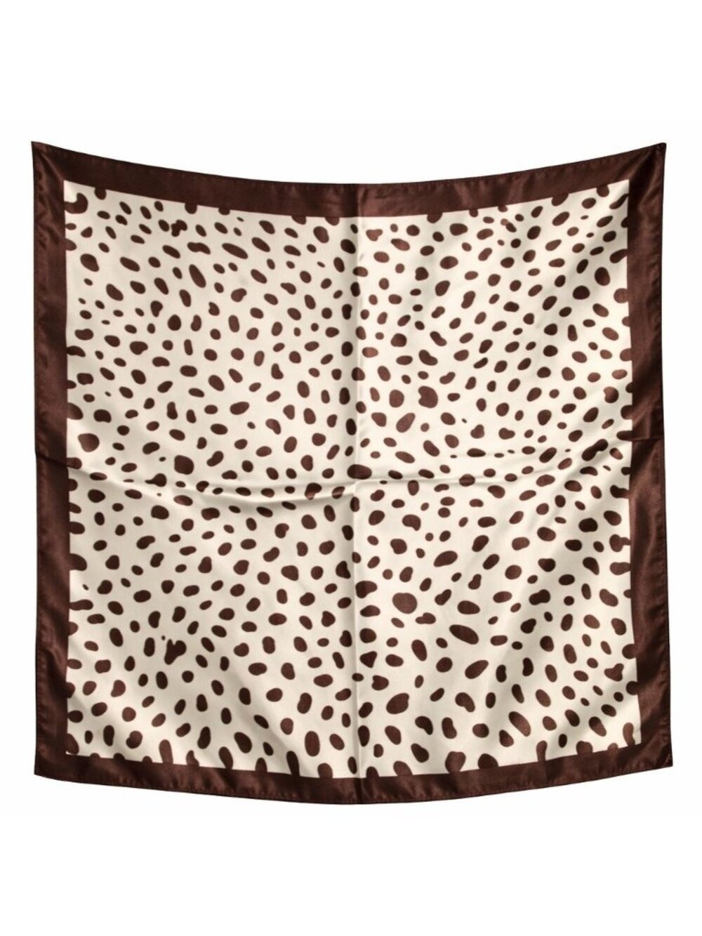 Leopard Print Satin Scarf 20x20 Neck Hair Head Wrap Accessory